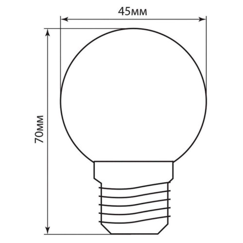 Лампа светодиодная/ Лампа светодиодная LED 1вт Е27 белый 6400К (шар)