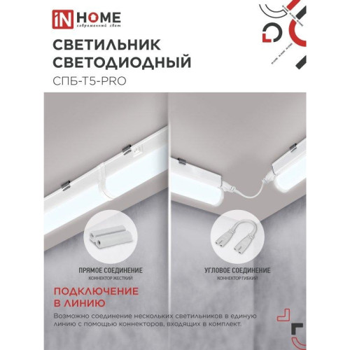 Светильник светодиодный СПБ/ Светильник светодиодный СПБ-Т5-PRO 30Вт 230B 6500К 3000Лм 1200мм IN HOME
