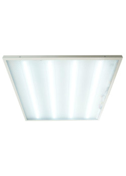 Панель светодиодная ДВО/ Панель светодиодная ДВО-40w 595х595х19 6400К 3 100Лм c блоком аварийного питания 1ч призма IP40 LED