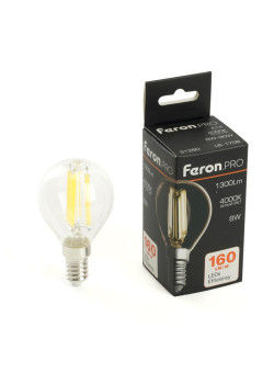Лампа светодиодная/ Лампа светодиодная LED 8вт Е14 белый шар FILAMENT .PRO