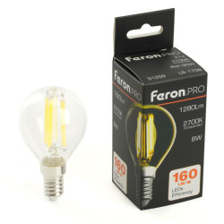 Лампа светодиодная/ Лампа светодиодная LED 8вт Е14 теплый шар FILAMENT .PRO