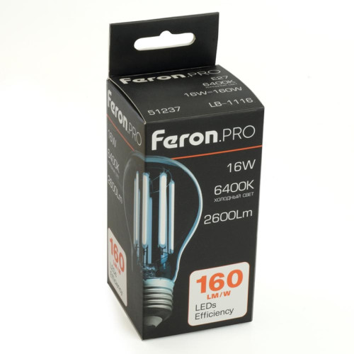 Лампа светодиодная/ Лампа светодиодная LED 16вт Е27 теплый FILAMENT .PRO