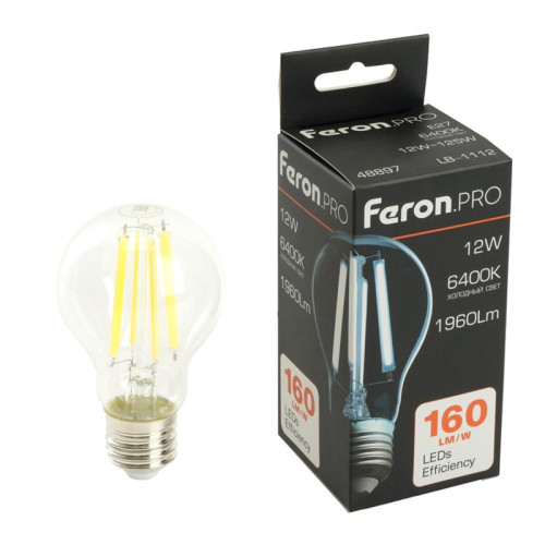 Лампа светодиодная/ Лампа светодиодная LED 12вт Е27 дневной FILAMENT .PRO