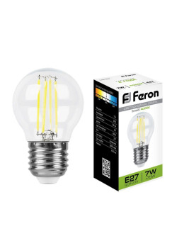 Лампа светодиодная/ Лампа светодиодная LED 7вт Е27 белый шар FILAMENT