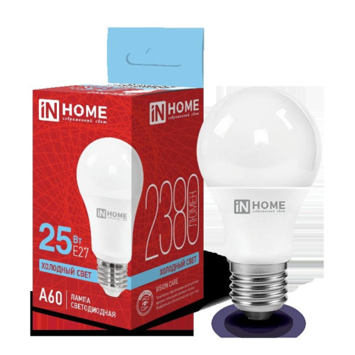 Лампа светодиодная/ Лампа светодиодная LED-A60-VC 25Вт 230В Е27 6500К 2380Лм IN HOME