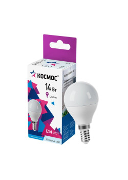 Лампа светодиодная/ Лампа светодиодная LED 14Вт Шар 220В Е14 D45х80 6500К холодный 1260 лм