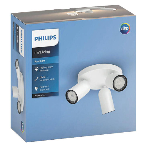 Потолочный светильник Philips/ Потолочный светильник PONGEE plate/spiral white 3xNW 230V