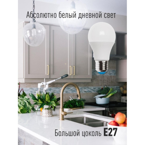 Лампа светодиодная/ Лампа светодиодная LED 25Вт 220В E27 D65х130 6500К холодный A65