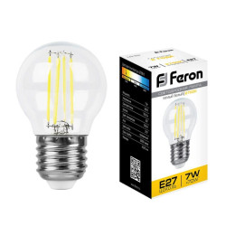 Лампа светодиодная/ Лампа светодиодная LED 7вт Е27 теплый шар FILAMENT
