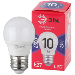 Лампа светодиодная/ Лампа светодиодная LED 10 Вт 800Лм 6500К шар холодный E27 220-240В LED P45-10W-865-E27 Red Line