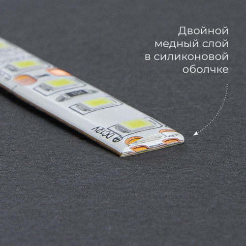 Лента светодиодная/ Лента светодиодная 14.4Вт/м 12В 6500К IP65 60LED/м LS607