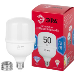 Лампа светодиодная/ Лампа светодиодная LED 50 Вт 4900Лм 6500К T100 холодный E27/E40 (переходник) 150-275В LED POWER T100-50W-6500-E27/E40 Red Line