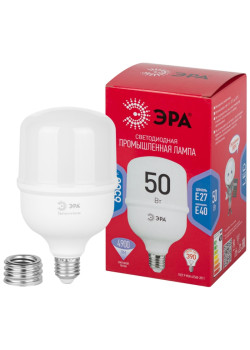 Лампа светодиодная/ Лампа светодиодная LED 50 Вт 4900Лм 6500К T100 холодный E27/E40 (переходник) 150-275В LED POWER T100-50W-6500-E27/E40 Red Line