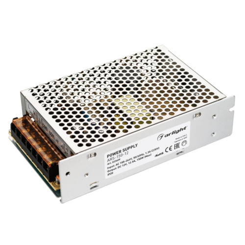 Блок питания/ Блок питания ARS-150-12 (12V, 12.5A, 150W) (ARL, IP20 Сетка, 2 года)