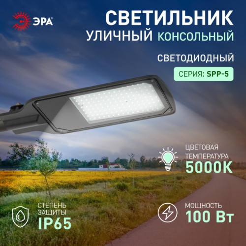 Светильник уличный светодиодный ДКУ/ Светильник уличный светодиодный ДКУ 100Вт 5000К 10000Лм IP65 КСС Д DOB SMD 48мм SPP-504-0-50K-100