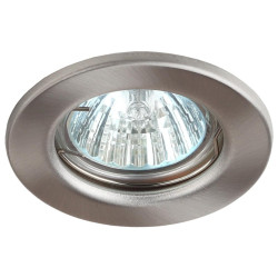 Светильник штампованный/ Светильник штампованный MR16,12V/220V, 50W сатин никель ST1 SN