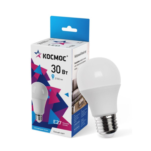 Лампа светодиодная/ Лампа светодиодная LED 30Вт 220В Е27 D70х136 4500К белый A70