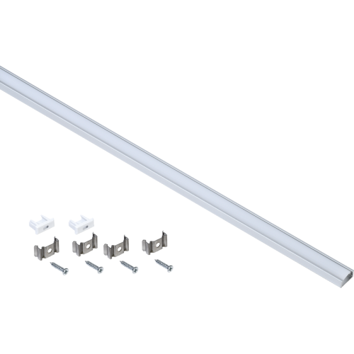 Профиль алюм. для LED ленты 1607 накл. прям. 2м к-т опал