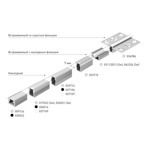 Профиль/ Профиль SL-MINI-8-2000 ANOD (ARL, алюминий) Профиль/ Профиль SL-MINI-8-2000 ANOD (ARL, алюминий)