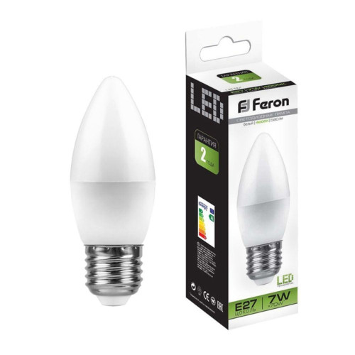 Лампа светодиодная/ Лампа светодиодная LED 7вт Е27 белый матовая свеча