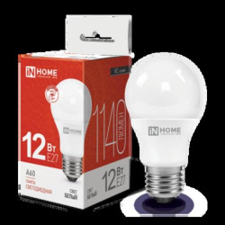 Лампа светодиодная/ Лампа светодиодная LED-A60-VC 12Вт 230В Е27 4000К 1140Лм IN HOME