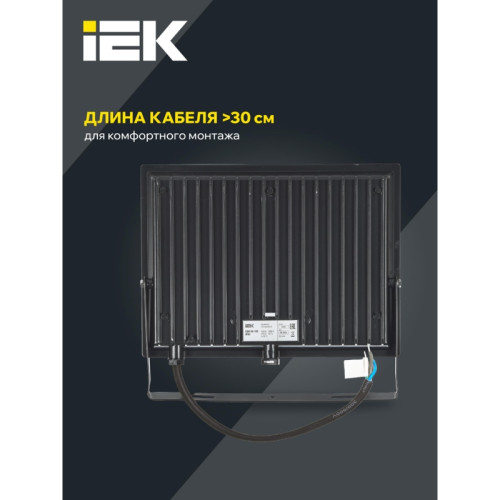 Прожектор СДО/ Прожектор СДО 06-100 светодиодный черный IP65 6500K Прожектор СДО/ Прожектор СДО 06-100 светодиодный черный IP65 6500K