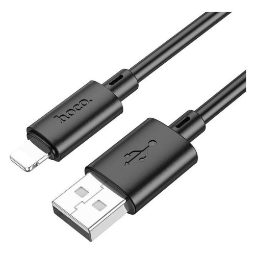 Кабель Hoco X88 Gratified USB (m)-Lightning (m) 1м черный коробка