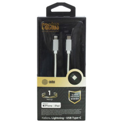 Кабель Cactus CS-LG.USB.C-1 USB Type-C (m)-Lightning (m) 1м белый блистер