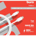 Кабель Buro PD18W USB Type-C (m)-Lightning (m) 1м белый Кабель Buro PD18W USB Type-C (m)-Lightning (m) 1м белый