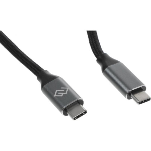 Кабель Digma D-TYPE-C-USB3.2-100W-4K-1.5M USB Type-C (m)-USB Type-C (m) 1.5м черный