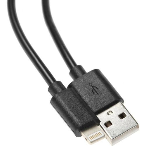 Кабель Buro USB-IP-1.2B2A USB (m)-Lightning (m) 1.2м черный