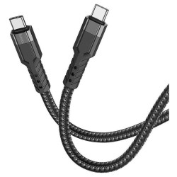 Кабель Hoco U110 Type-C to Type-C USB Type-C (m)-USB Type-C (m) 1.2м черный коробка