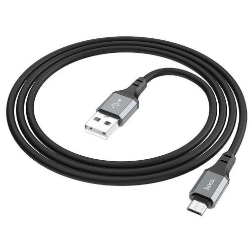 Кабель Hoco X86 Micro Spear X86 MICRO USB (m)-micro USB (m) 1м черный коробка
