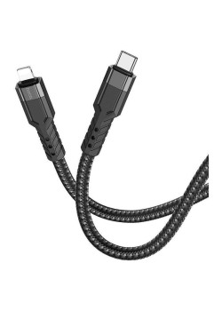 Кабель Hoco U110 iP PD USB Type-C (m)-Lightning (m) 1.2м черный коробка