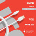 Кабель Buro USB-IP-1.2W2A USB (m)-Lightning (m) 1.2м белый Кабель Buro USB-IP-1.2W2A USB (m)-Lightning (m) 1.2м белый