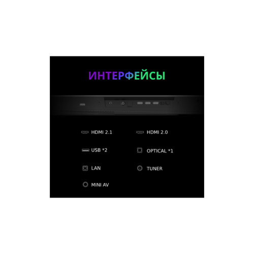 65'' OLED, Ultra HD, Google TV, 900Nit, Bluetooth, 120Hz, Freesync Premium (AMD), 2.1.2 ch (2*12W+20W SUB+5W*2) Dolby Atmos, 4хHDMI, 2хUSB, Digital Audio Output, Composite output, LAN,CI, динамическая подсветка при включении, 2 Pole, ультра-тонкий корпус 