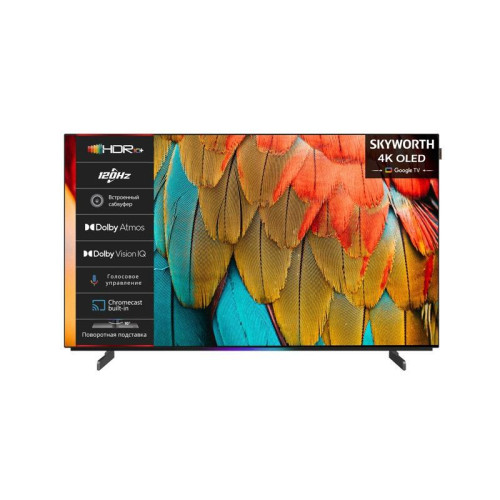 65'' OLED, Ultra HD, Google TV, 900Nit, Bluetooth, 120Hz, Freesync Premium (AMD), 2.1.2 ch (2*12W+20W SUB+5W*2) Dolby Atmos, 4хHDMI, 2хUSB, Digital Audio Output, Composite output, LAN,CI, динамическая подсветка при включении, 2 Pole, ультра-тонкий корпус 