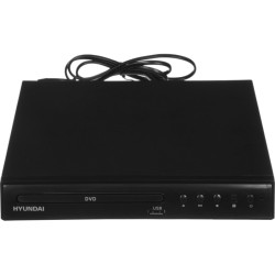 Плеер DVD/ Плеер DVD Hyundai H-DVD100 черный ПДУ