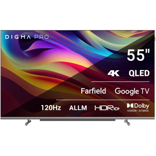 Телевизор QLED/ Телевизор QLED Digma Pro 55