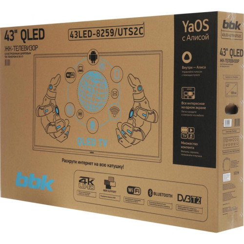 Телевизор QLED/ Телевизор QLED BBK 43