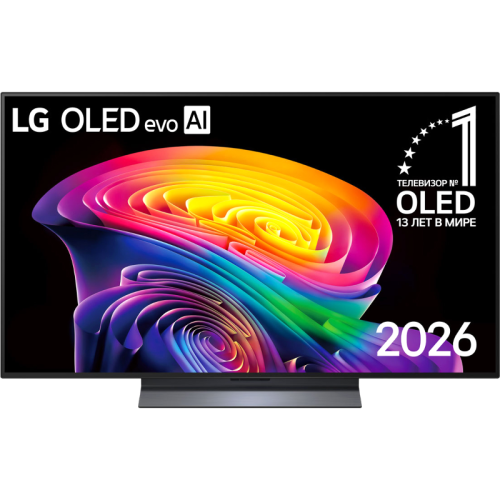 Телевизор 48'' LG/ 48'' OLED, Ultra HD, Smart TV(WebOS 26), Wi-Fi 6, Bluetooth v 5.3, MR NFC, 120Hz Native (VRR 165Hz), 2.2ch 40Вт Dolby Atmos, 4хHDMI, 2хUSB, 1 Pole, черный металл, 2026