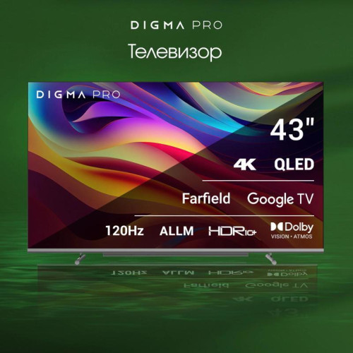 Телевизор QLED/ Телевизор QLED Digma Pro 43
