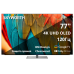 77'' OLED, Ultra HD, Google TV, 900Nit, Bluetooth, 120Hz, Freesync Premium (AMD), 2.1.2 ch (2*15W+25W SUB+5W*2) Dolby Atmos, 4хHDMI, 2хUSB, Digital Audio Output, Composite output, LAN,CI, динамическая подсветка при включении, подставка с функцией поворота