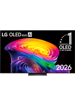 Телевизор 83'' LG/ 83'' OLED, Ultra HD, Smart TV (WebOS 26), Wi-Fi 6, Bluetooth v5.3, MR NFC, 120Hz Native (VRR 144Hz), 2.2ch 40Вт Dolby Atmos, 4хHDMI, 2хUSB, 1 Pole, черный металл, 2026