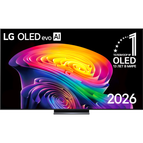 Телевизор 83'' LG/ 83'' OLED, Ultra HD, Smart TV (WebOS 26), Wi-Fi 6, Bluetooth v5.3, MR NFC, 120Hz Native (VRR 144Hz), 2.2ch 40Вт Dolby Atmos, 4хHDMI, 2хUSB, 1 Pole, черный металл, 2026