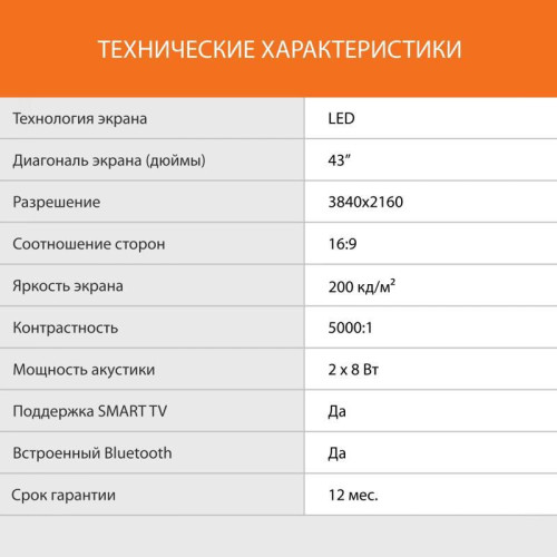 Телевизор LED/ Телевизор LED SunWind 43