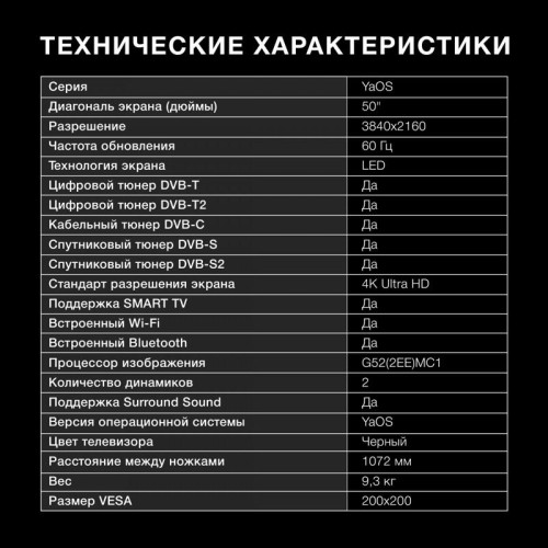 Телевизор LED/ Телевизор LED Hyundai 50