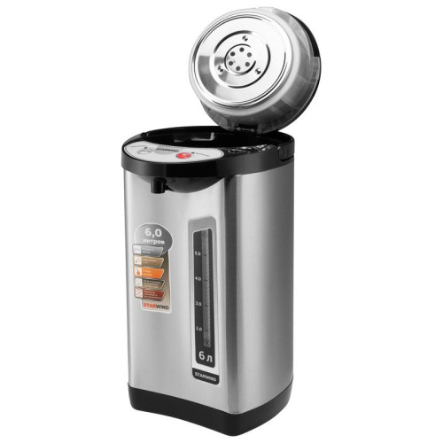 Термопот Starwind STP5401 6л. 800Вт черный/серебристый