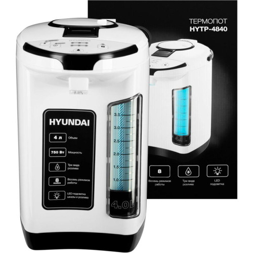Термопот Hyundai HYTP-4840 4л. 750Вт белый/черный