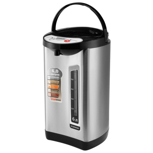 Термопот Starwind STP5401 6л. 800Вт черный/серебристый